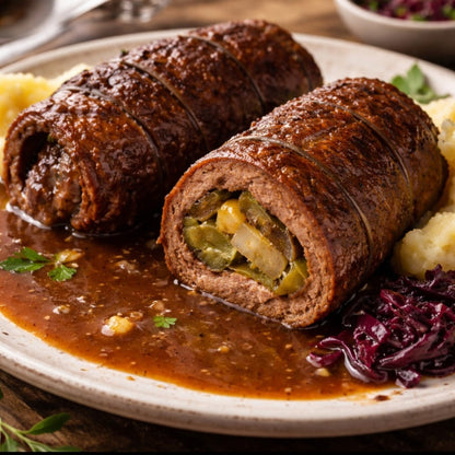 JACK's vegane Rouladen in Bratensoße — pflanzliche Hausmannskost auf Sojabasis im Glas, 650 g